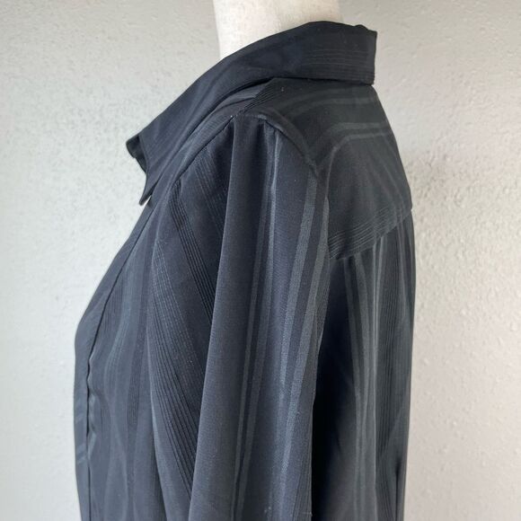 East 5th Black Button Down Dress Shirt Size L EUC - Picture 4 of 7
